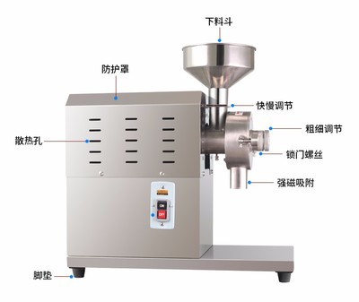 旭朗小型電動研磨機 商用級別細節圖揭示高效磨粉秘密